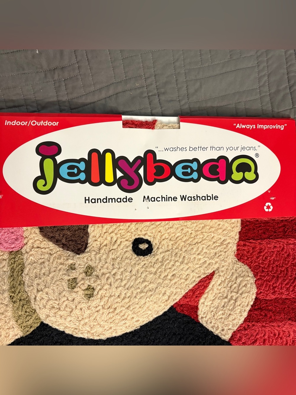 Jellybean Dogs Accent Rug 21x33 Washable Indoor Outdoor - Picture 8 of 10